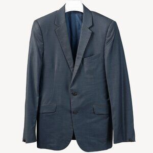 Rag & Bone Navy Blue Wool-Suiting Tailored Blazer